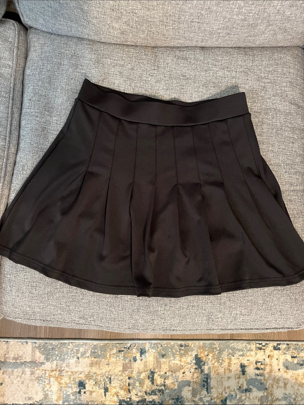 Black Circle Skort-Classic Pleated Athletic Leisure Size L